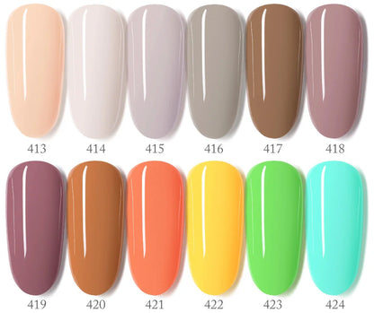 VIP5 VENALISA Gel Nail Polish Kit Hema Free Nude Pink Glitter Gorgeous Color Nail Manicure Soak off UV LED Nail Gel Varnish Set