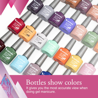 VENALISA Nail Gel Polish Semi Permanent Gellack Nail Art Salon 120 Color Glitter 7.5ml Soak off Organic UV LED Nail Gel Varnish
