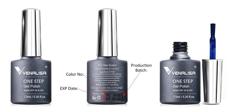 VIP5 VENALISA Gel Nail Polish Kit Hema Free Nude Pink Glitter Gorgeous Color Nail Manicure Soak off UV LED Nail Gel Varnish Set