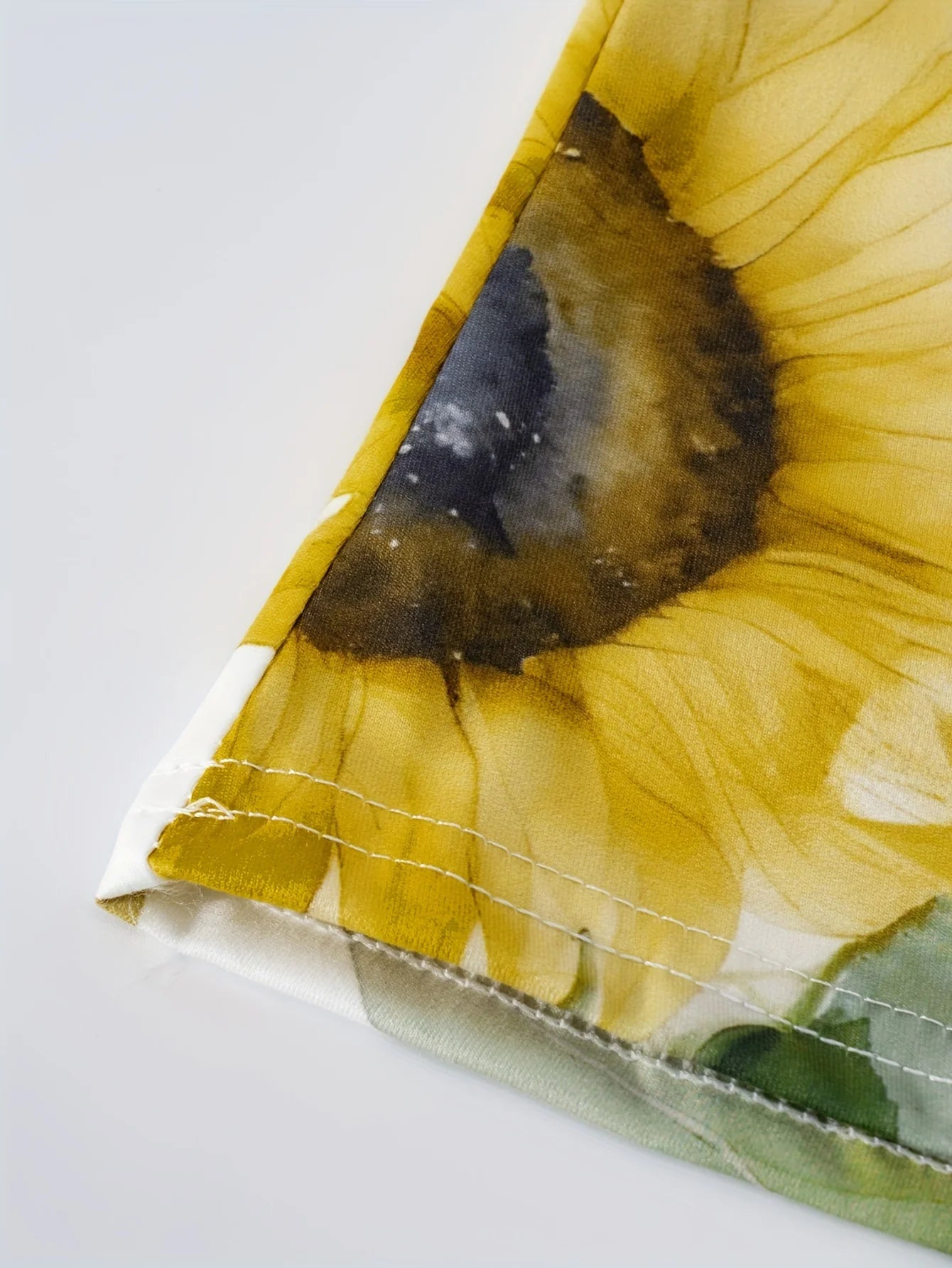 Printed Design Sunflower Pattern Print Dress Design Four Seasons elegant style casual style sling dress