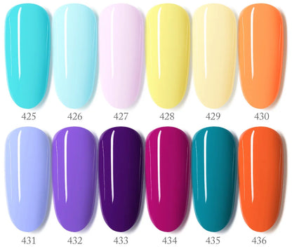 VIP5 VENALISA Gel Nail Polish Kit Hema Free Nude Pink Glitter Gorgeous Color Nail Manicure Soak off UV LED Nail Gel Varnish Set
