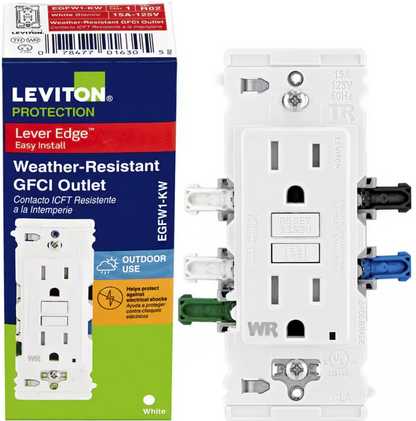 GFCI Duplex Outlet/Receptacle, White