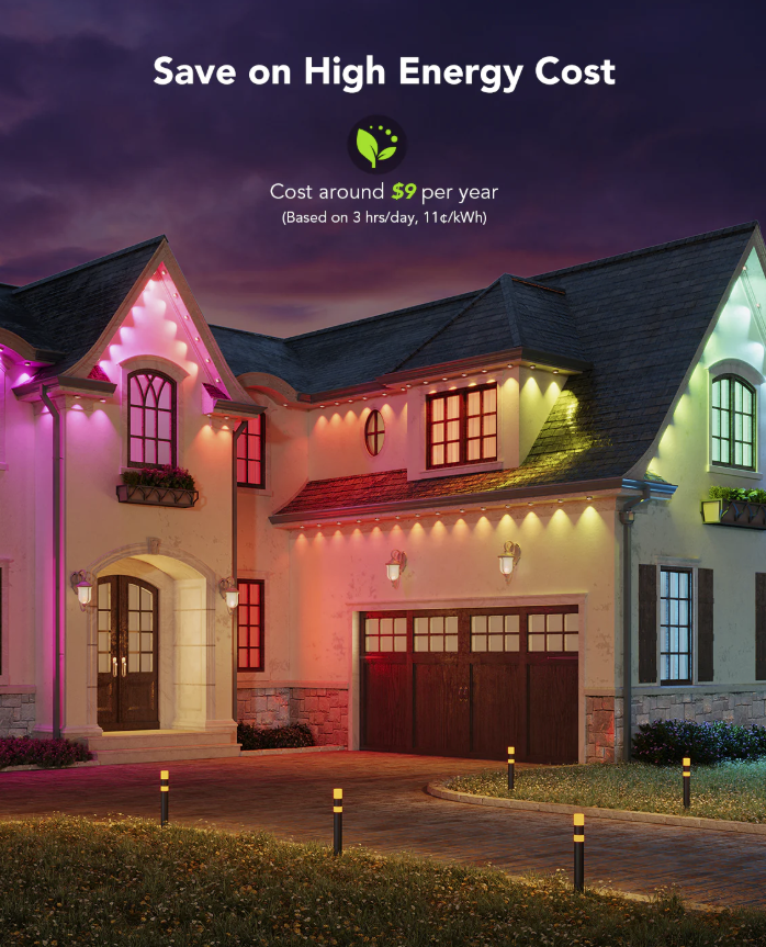 Govee RGBIC LED Permanent Outdoor Lights Model H705C (150 ft).