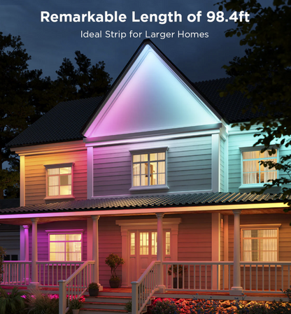 Govee Wi-Fi RGBIC Outdoor Strip Lights H6173 – 65.6 ft (2 × 32.8 ft rolls)