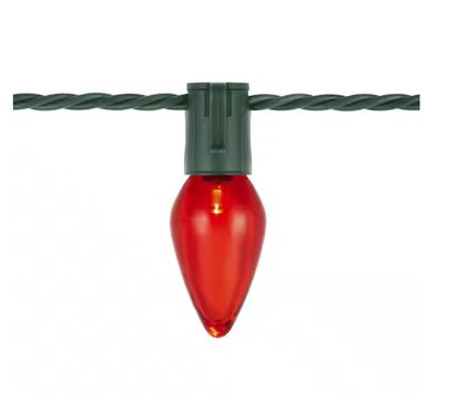 100 Count Multi-Colored Steady Lit Super-Bright C9 LED Lights