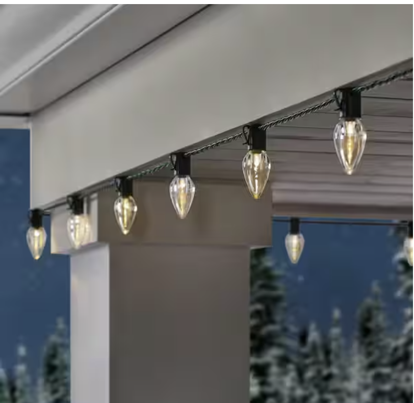 100 Count Warm White Steady Lit Super-Bright C9 LED Lights