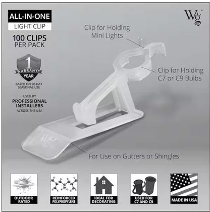 All-in-One Christmas Light Clip (100-Pack)