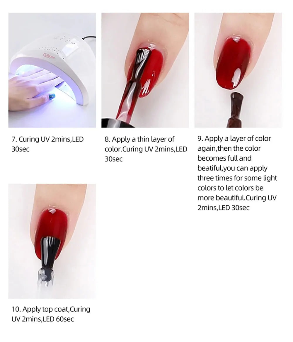 Vendeeni 36 Colors/Set Glitter Crystal Cat Eye Gel Nail Polish Semi Permanent UV Magnetic Wide Cat Eye Gel Varnish With Display