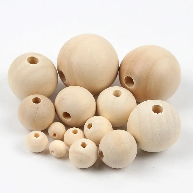 Natural Wooden Beads for DIY