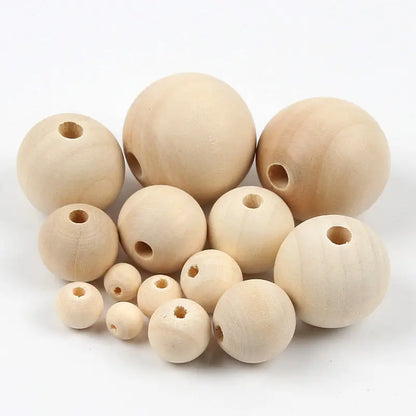 Natural Wooden Beads for DIY