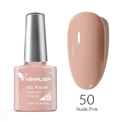 VENALISA Nail Gel Polish Semi Permanent Gellack Nail Art Salon 120 Color Glitter 7.5ml Soak off Organic UV LED Nail Gel Varnish