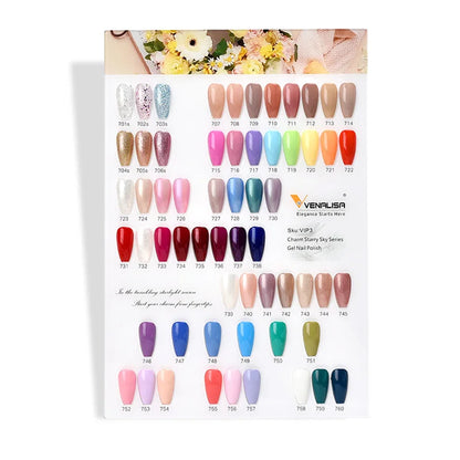VIP5 VENALISA Gel Nail Polish Kit Hema Free Nude Pink Glitter Gorgeous Color Nail Manicure Soak off UV LED Nail Gel Varnish Set