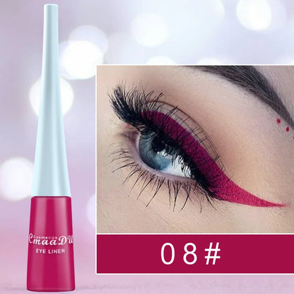 17 Colors Neon Liquid Eyeliner Pencil Waterproof Colorful Blue Green Yellow White Eye Liner Pen Women Makeup Eyes Cosmetics