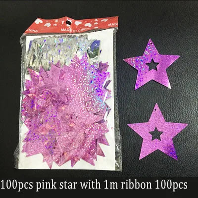 100PCS Bling Star Balloon Ribbon