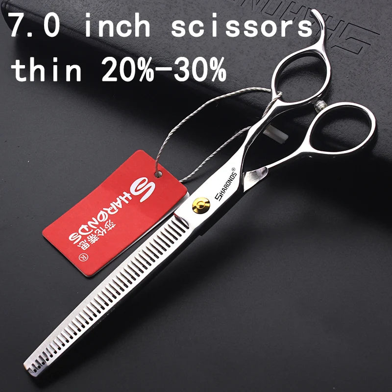 Sharonds 440c 6/7/7.5 inch haircut thinning scissors professional barber shop hairdressing scissors cutting scissors hair shears
