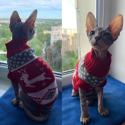 Turtleneck Christmas Cat Sweater 🐱🎄