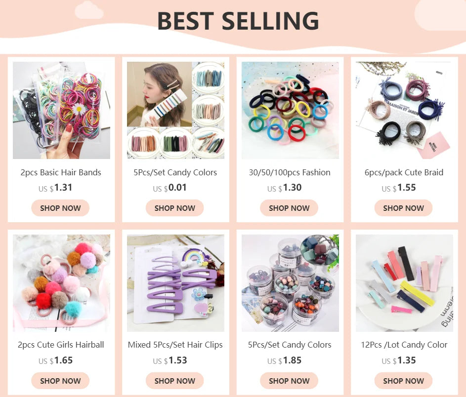 Large Elastic Scrunchies Set.