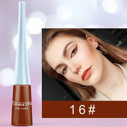 17 Colors Neon Liquid Eyeliner Pencil Waterproof Colorful Blue Green Yellow White Eye Liner Pen Women Makeup Eyes Cosmetics