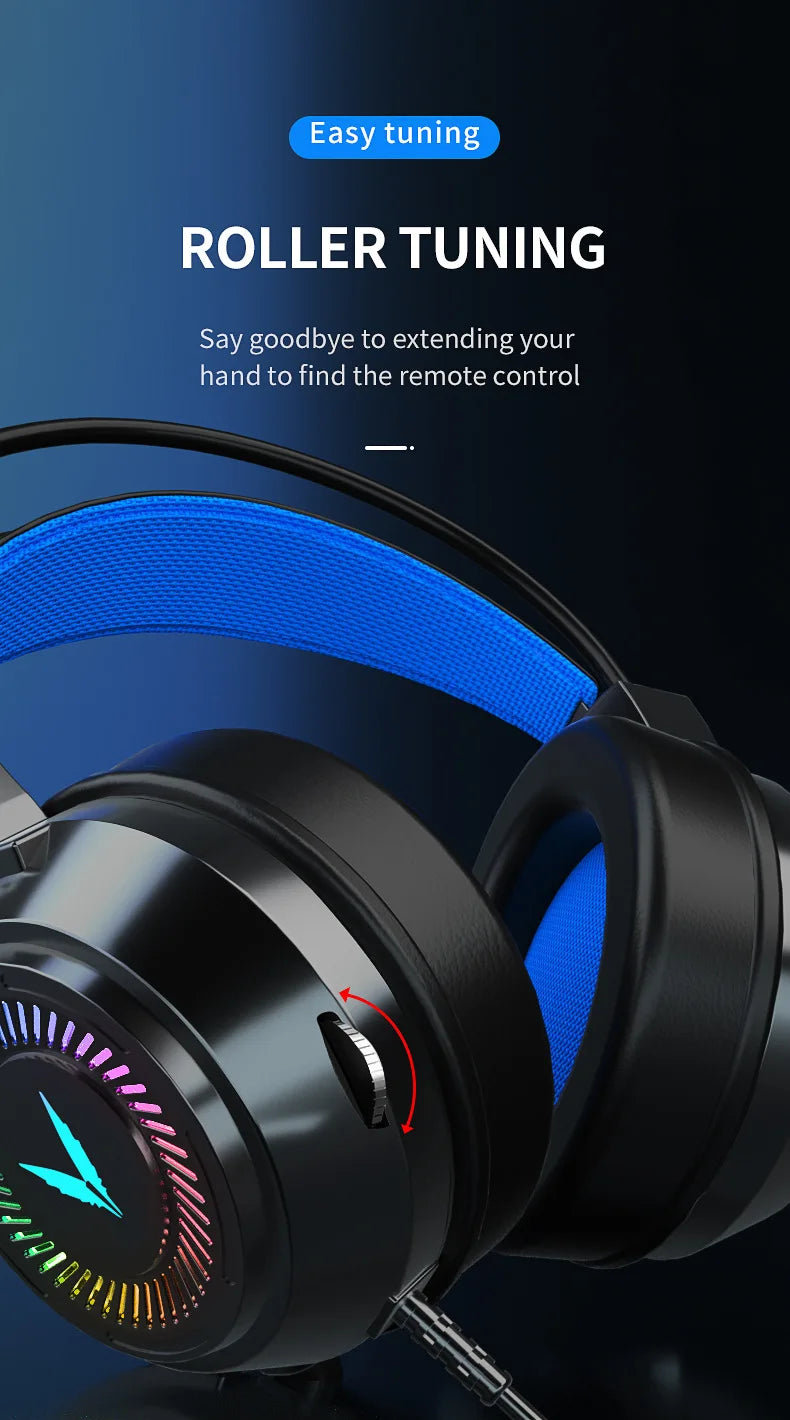 G58/G60 7.1 Virtual Surround Gaming Headset with LED & Mic