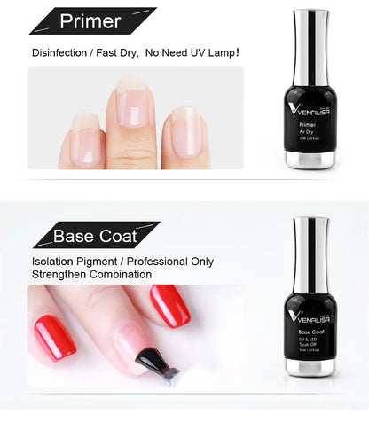 Venalisa TPO FREE Tempered Top Coat Nail Paint Gel Platinum Gel Polish Nail Soak Off UV LED Gel Polish Nail Lacquer Varnishes