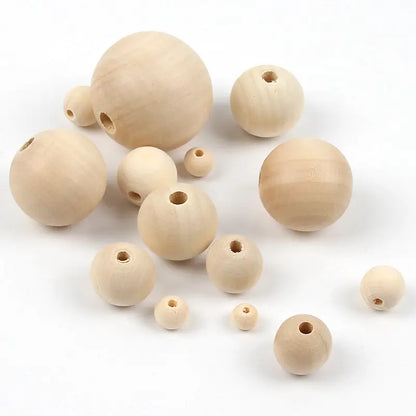 Natural Wooden Beads for DIY