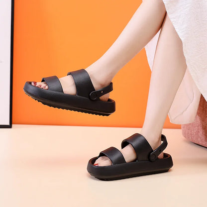 Women Summer Thick Platform Slippers Beach Eva Flip Flops Soft Sole Slide Sandals Leisure Men Ladies Indoor Bath Anti-slip Shoes