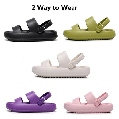 Women Summer Thick Platform Slippers Beach Eva Flip Flops Soft Sole Slide Sandals Leisure Men Ladies Indoor Bath Anti-slip Shoes