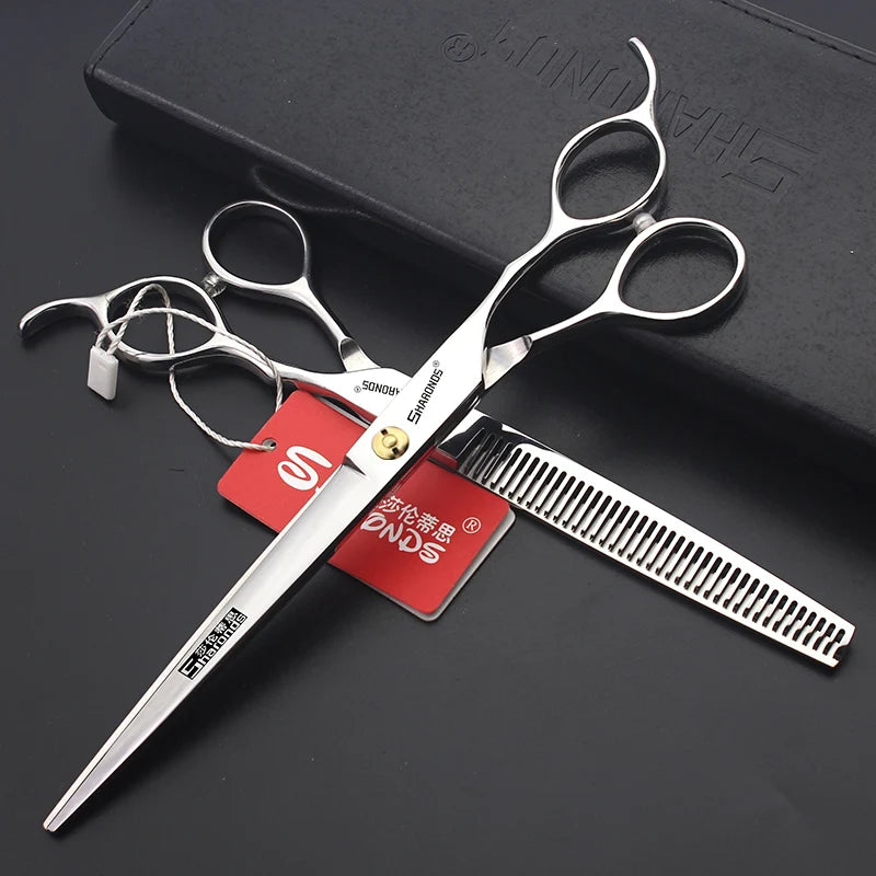Sharonds 440c 6/7/7.5 inch haircut thinning scissors professional barber shop hairdressing scissors cutting scissors hair shears