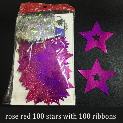 100PCS Bling Star Balloon Ribbon