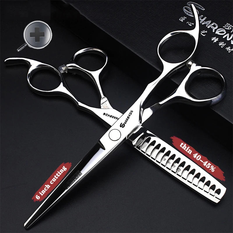 Sharonds 440c 6/7/7.5 inch haircut thinning scissors professional barber shop hairdressing scissors cutting scissors hair shears