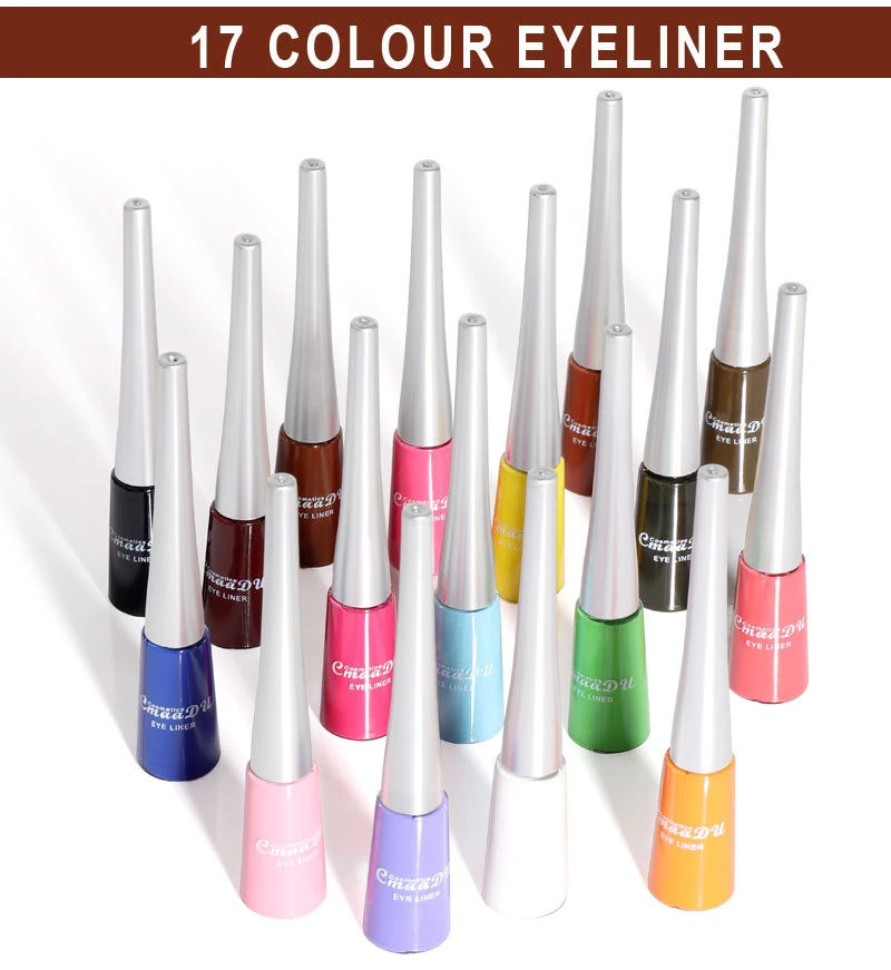 17 Colors Neon Liquid Eyeliner Pencil Waterproof Colorful Blue Green Yellow White Eye Liner Pen Women Makeup Eyes Cosmetics