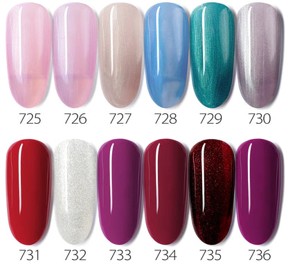 VIP5 VENALISA Gel Nail Polish Kit Hema Free Nude Pink Glitter Gorgeous Color Nail Manicure Soak off UV LED Nail Gel Varnish Set