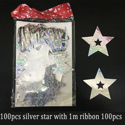 100PCS Bling Star Balloon Ribbon