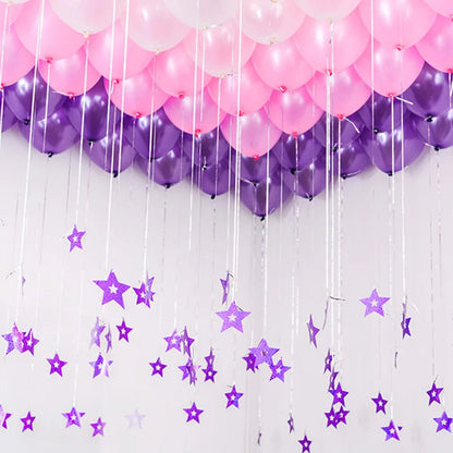 100PCS Bling Star Balloon Ribbon