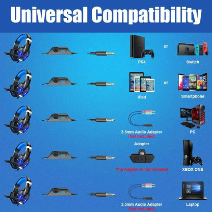 KOTION EACH Gaming Headset with LED & Mic