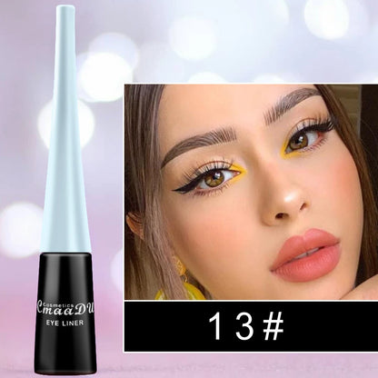 17 Colors Neon Liquid Eyeliner Pencil Waterproof Colorful Blue Green Yellow White Eye Liner Pen Women Makeup Eyes Cosmetics