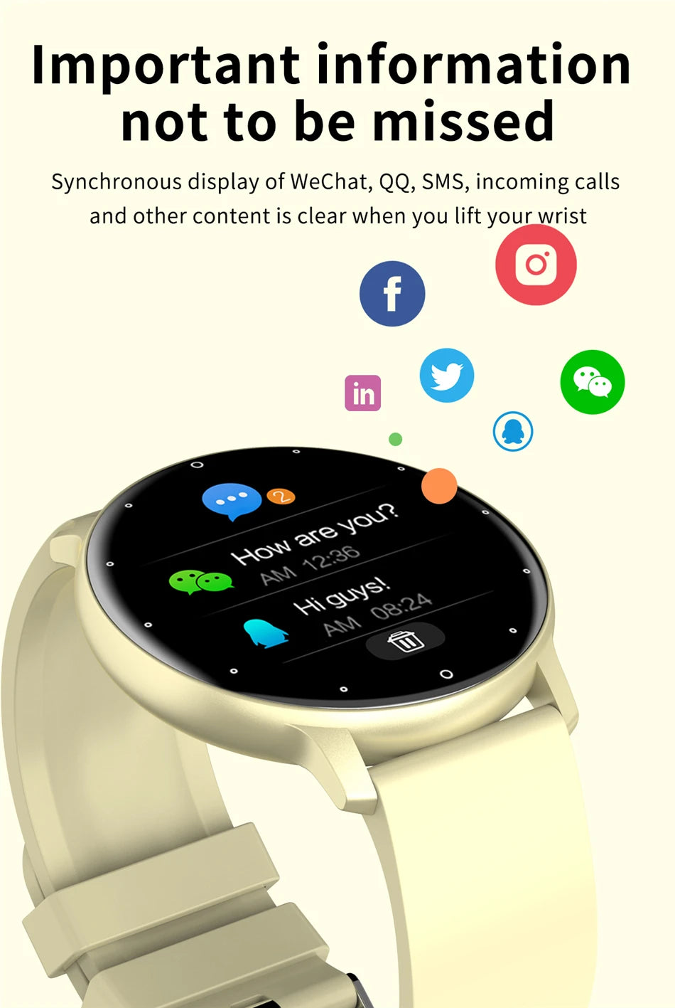 Smartwatch with Wireless Call & Fitness Tracking