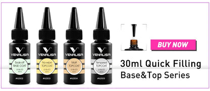VENALISA VIP Kits 7.5ML Nail Gel Polish Soak Off UV LED Nail Gel Color Palette Gel Varnish Base Diamond Top Coat 62pcs/lot Gel