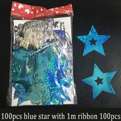 100PCS Bling Star Balloon Ribbon