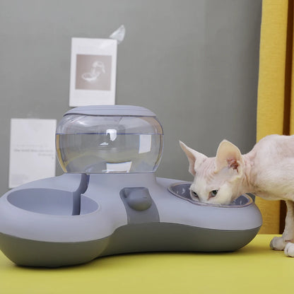 HOOPET New Style Cat Automatic Drinking Feeding Bowl Anti-overturning Non-slip Bowl for Cats Dogs Cat Food Holder Teddy Dog Bowl