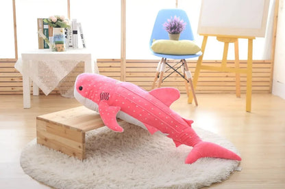 150cm Large Size Soft Shark Plush Toy Big Creative Blue Whale Stuffed Soft Shark Sea Fish Plush Pillow Lovely Doll