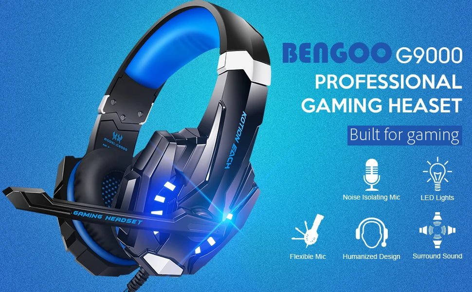 KOTION EACH Gaming Headset with LED & Mic
