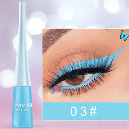 17 Colors Neon Liquid Eyeliner Pencil Waterproof Colorful Blue Green Yellow White Eye Liner Pen Women Makeup Eyes Cosmetics