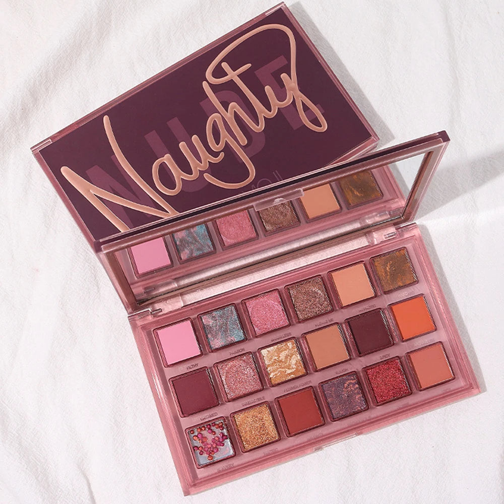 18 Colors Pomegranate seeds Eyeshadow Palette Shimmer  Matte Eye Shadow Waterproof Cosmetic Beauty Makeup TSLM2