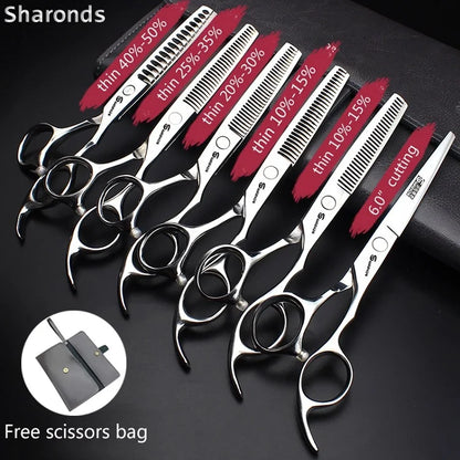 Sharonds 440c 6/7/7.5 inch haircut thinning scissors professional barber shop hairdressing scissors cutting scissors hair shears