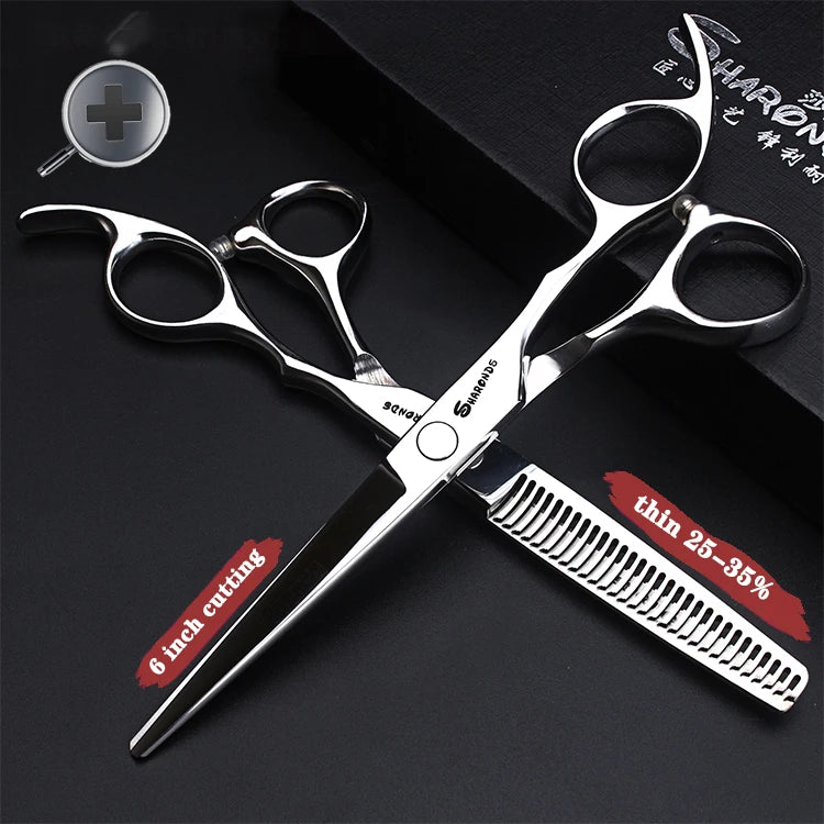 Sharonds 440c 6/7/7.5 inch haircut thinning scissors professional barber shop hairdressing scissors cutting scissors hair shears