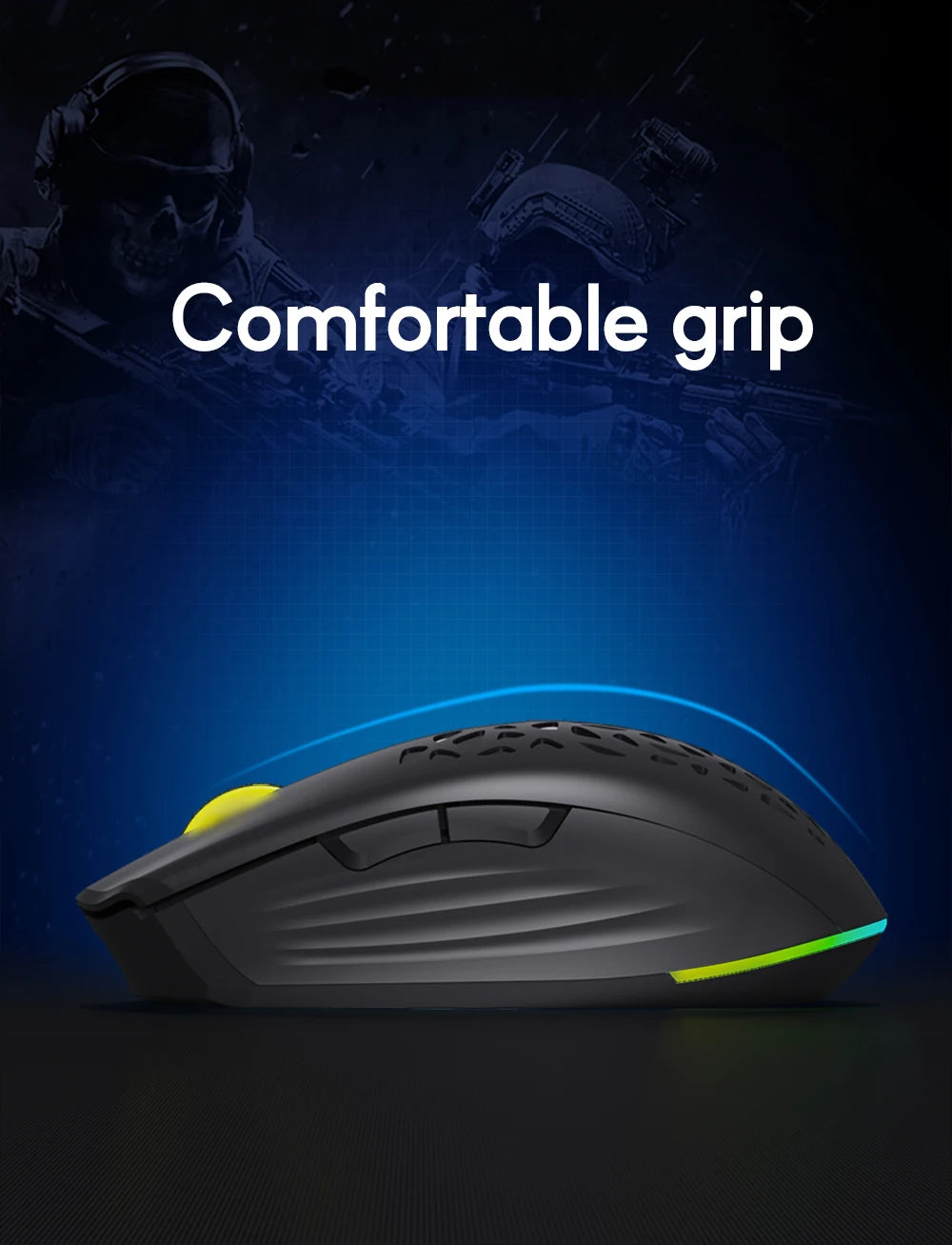 Delux M820DC PAW3335 Wired + Wireless + Bluetooth Gaming Mouse 80 Million Clicks 16000 DPI RGB Rechargeable Mice For Computers