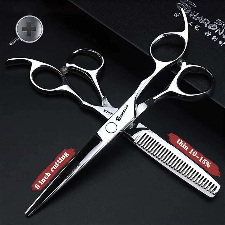 Sharonds 440c 6/7/7.5 inch haircut thinning scissors professional barber shop hairdressing scissors cutting scissors hair shears