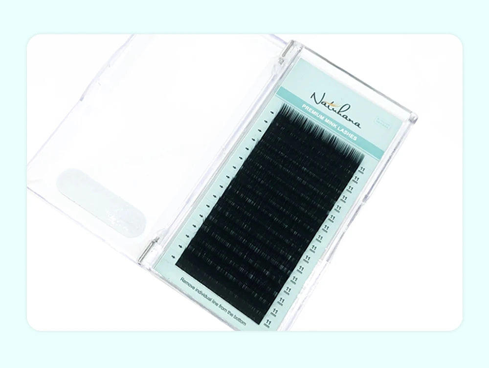 NATUHANA 16Rows B C cc D Eyelash Extensions Individual False Cilio Natural Soft Mink Lashes High Quality Matte Fake Eyelashes