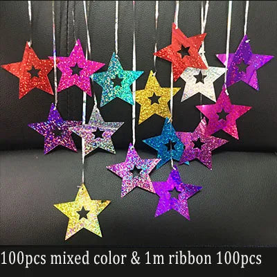 100PCS Bling Star Balloon Ribbon
